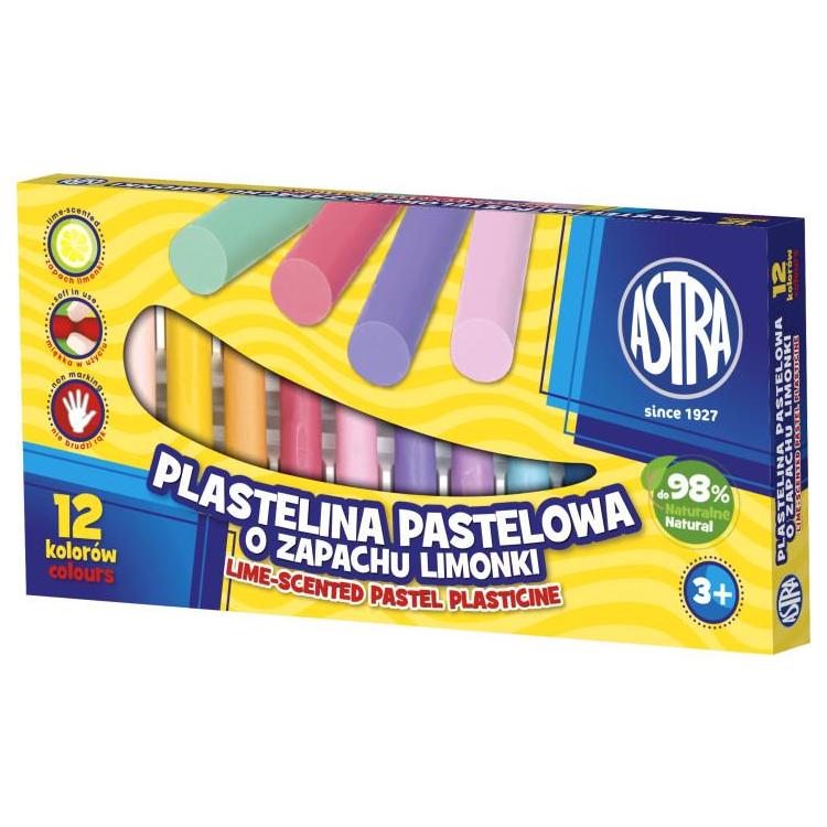 Plastelina pastelowa zapachowa 12 kolorów ASTRA