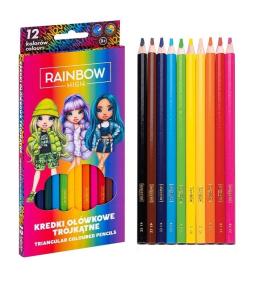 Kredki ołówkowe trójkątne Rainbow High 12kol ASTRA