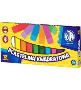 Plastelina kwadratowa 12 kolorów ASTRA