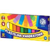 Plastelina kwadratowa 12 kolorów ASTRA