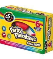 Farby plakatowe 6 kolorów 20ml AS