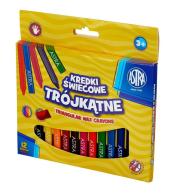 Kredki świecowe trójkątne 12 kolorów ASTRA