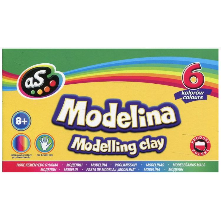 Modelina szkolna 6 kolorów AS