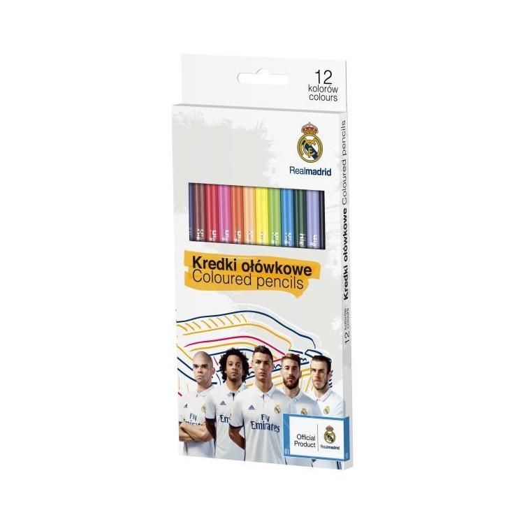 Kredki ołówkowe 12 kolorów Real Madryt ASTRA