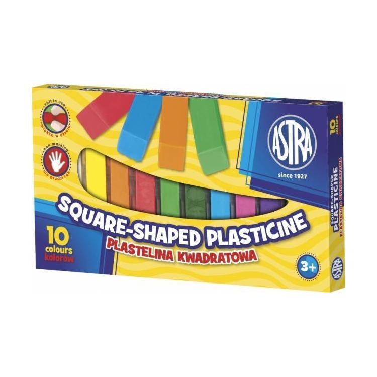 Plastelina kwadratowa 10 kolorów ASTRA