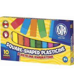 Plastelina kwadratowa 10 kolorów ASTRA