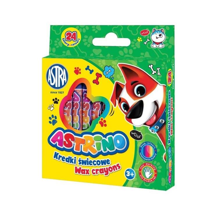 Kredki świecowe 24 kolory Astrino ASTRA
