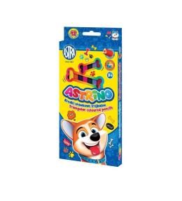 Kredki ołówkowe trójkątne 12 kolorów Astrino ASTRA