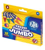 Kredki świecowe Jumbo 12 kolorów ASTRA