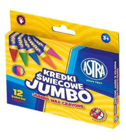 Kredki świecowe Jumbo 12 kolorów ASTRA