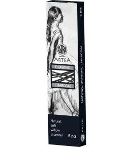 Węgiel naturalny rysunkowy 6-8mm 6szt ASTRA