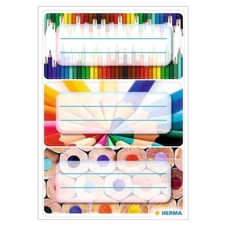 Naklejki szkolne - Kredki 9szt