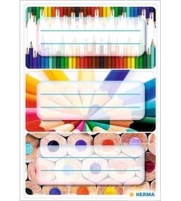 Naklejki szkolne - Kredki 9szt