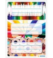 Naklejki szkolne - Kredki 9szt