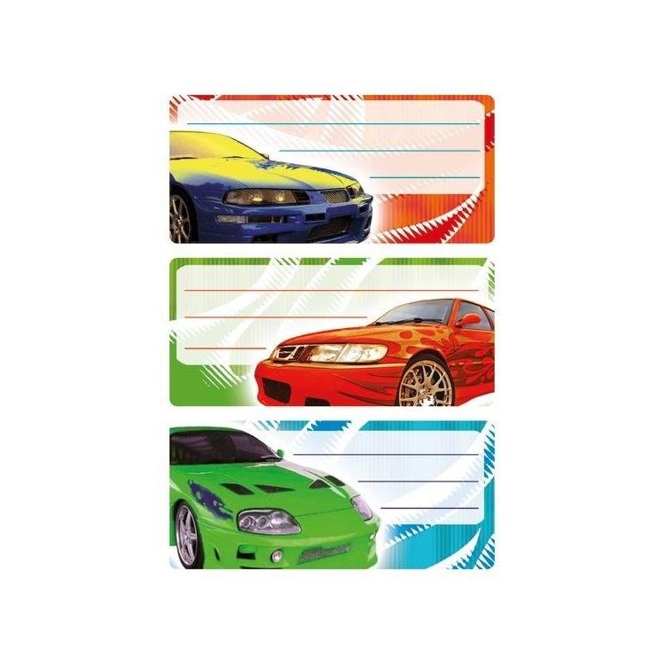 Naklejki szkolne - Auta 9szt