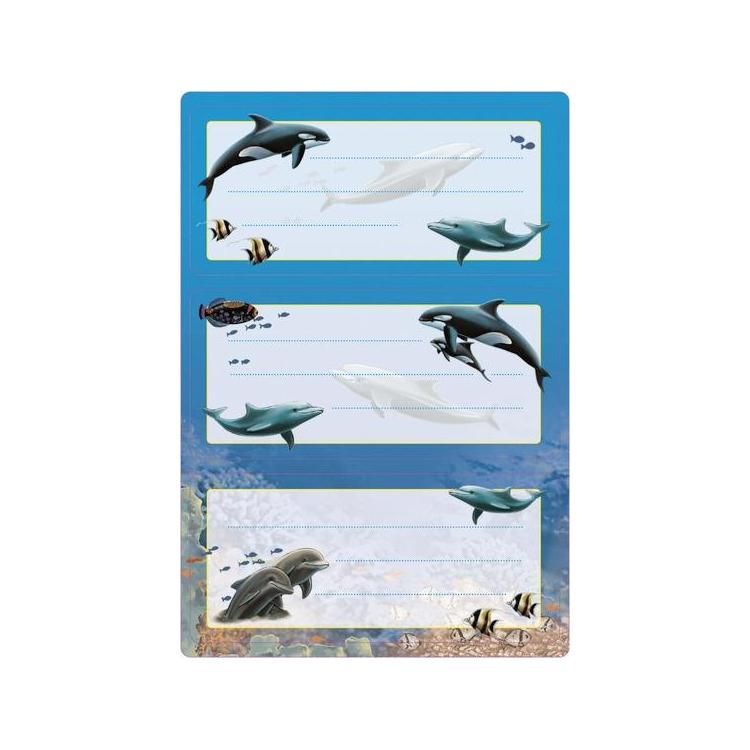 Naklejki szkolne - Delfiny 6szt