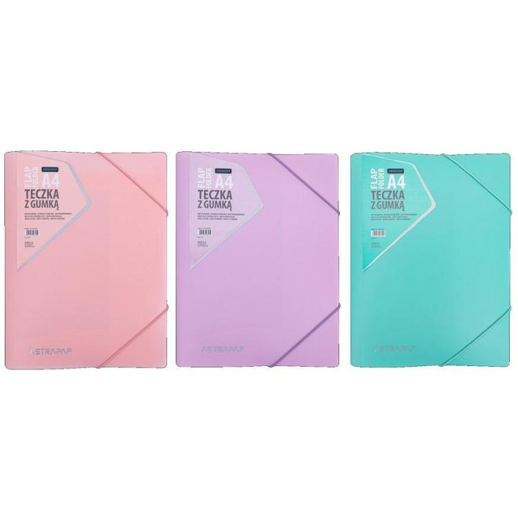Teczka z gumką PP pastel mix ASTRAPAP