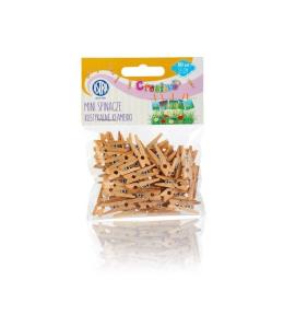 Spinacze drewniane 50szt Rustykalne klamerki ASTRA