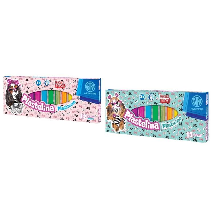 Plastelina Pieski 12 kolorów ASTRA