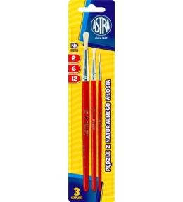 Zestaw pędzli z naturalnego włosia 2/6/12 ASTRA