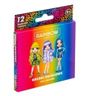 Kredki świecowe okągłe Rainbow High 12kol ASTRA