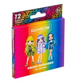 Kredki świecowe okągłe Rainbow High 12kol ASTRA