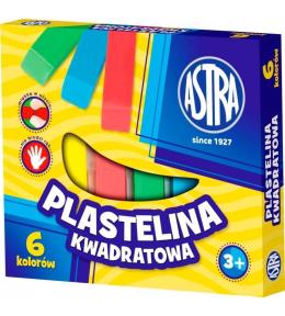 Plastelina kwadratowa 6 kolorów ASTRA