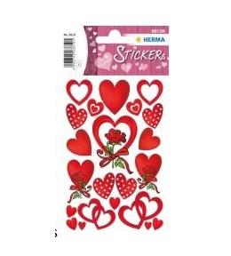 Naklejka Decor serca z różą