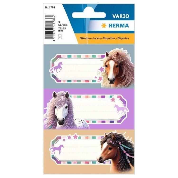 Naklejki szkolne - Świat koni 9szt