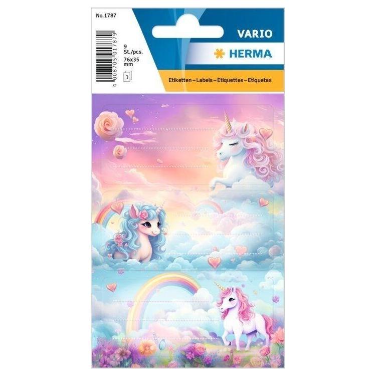 Naklejki szkolne - Bajkowe jednorożce 9szt