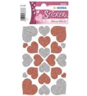 Naklejka Magic serca srebrne i czerwone