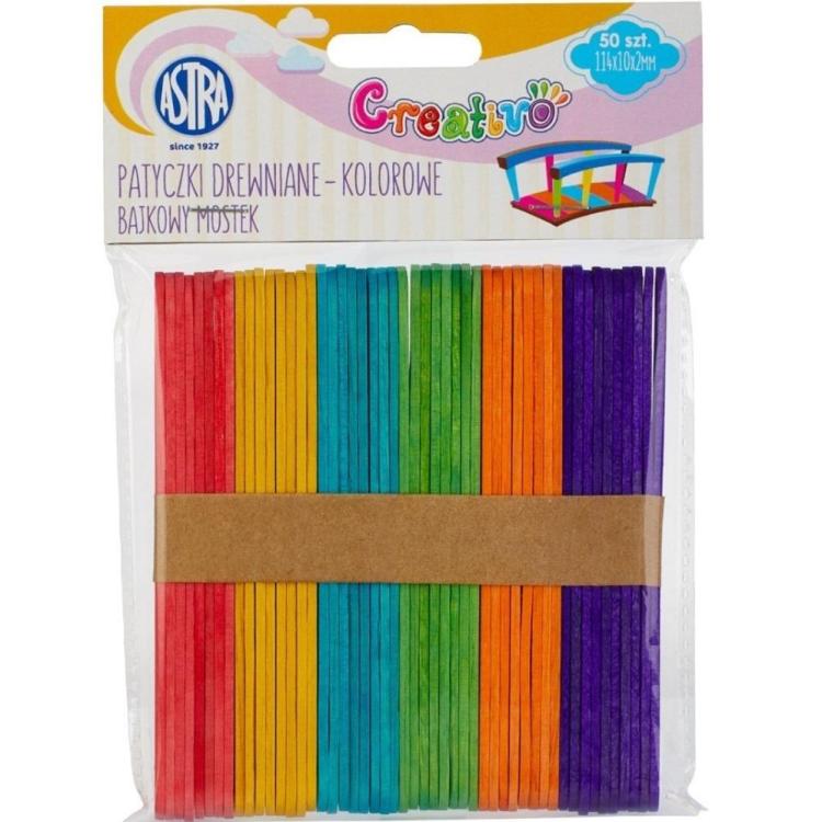 Patyczki drewniane Bajkowy Mostek 50szt ASTRA
