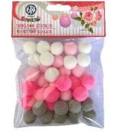 Pompony dekoracyjne 20mm - Różany ogród ASTRA