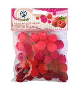Pompony dekoracyjne 20mm - Malinowy chruśniak