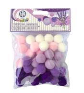 Pompony dekoracyjne 20mm - Lawendowe pole ASTRA