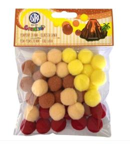 Pompony dekoracyjne 20mm - Ognista lawa ASTRA