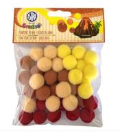 Pompony dekoracyjne 20mm - Ognista lawa ASTRA