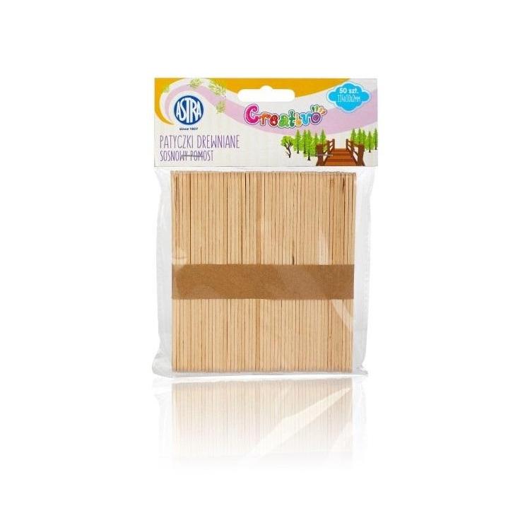 Patyczki drewniane 50szt. - Sosnowy pomost ASTRA