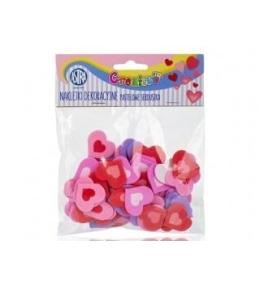 Naklejki piankowe - Pastelowe serduszka ASTRA