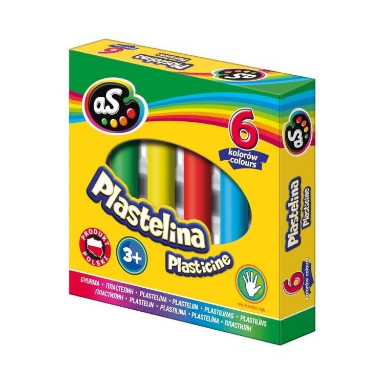 Plastelina 6 kolorów AS