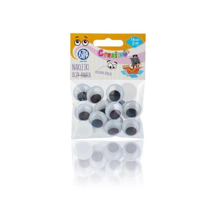 Oczy samoprzylepne 20 mm Oczy Pirata ASTRA