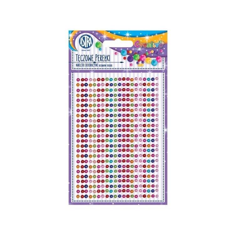 Naklejki dekoracyjne - tęczowe perełki ASTRA
