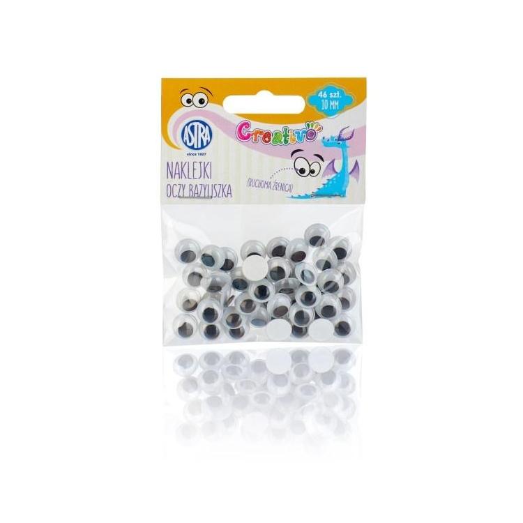 Oczy samoprzylepne 10 mm Oczy Bazyliszka ASTRA