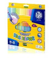 Kredki ołówkowe dwustronne pastelowe 24 48 ASTRA