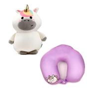 Poduszka podróżna i pluszowa zabawka 2w1 Jednoroż