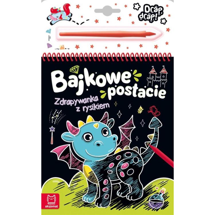 Bajkowe postacie. Zdrapywanka z rysikiem