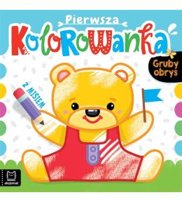 Pierwsza kolorowanka z misiem. Gruby obrys