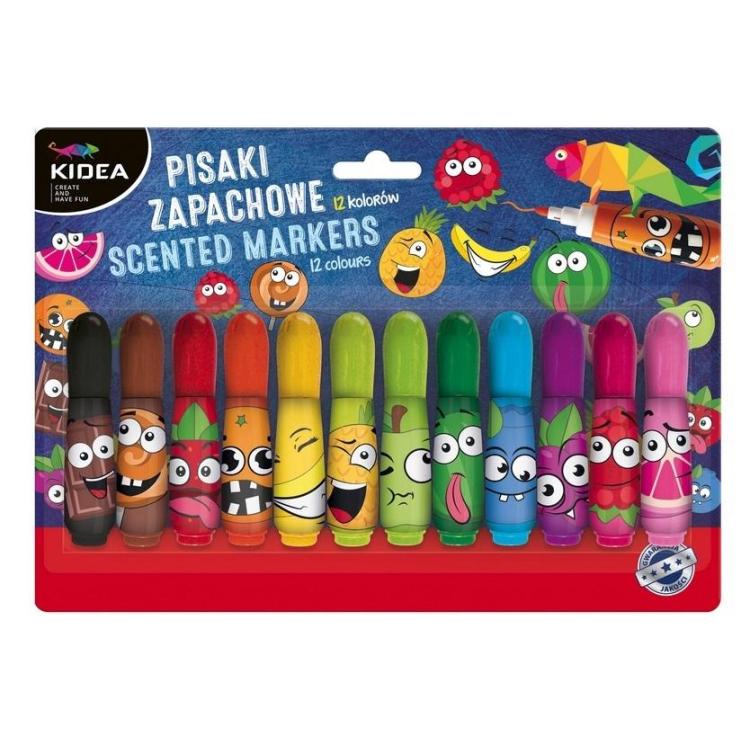 Pisaki zapachowe 12 kolorów KIDEA
