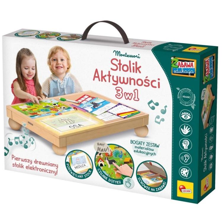Montessori Biurko aktywności 3w1
