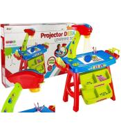 Stolik edukacyjny z projektorem niebiesko-czerwony